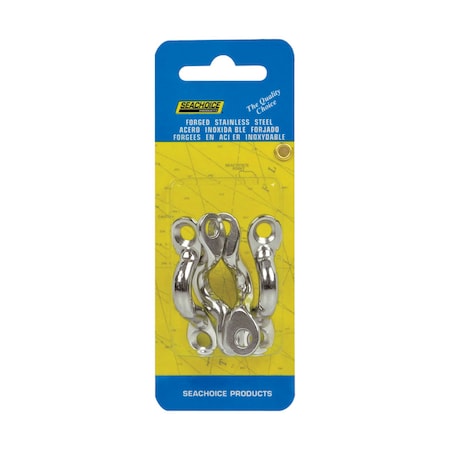 Seachoice Seachoice Stainless Steel 1-7/8 in. L X 3/8 in. W Eye Straps 4 pk 28811